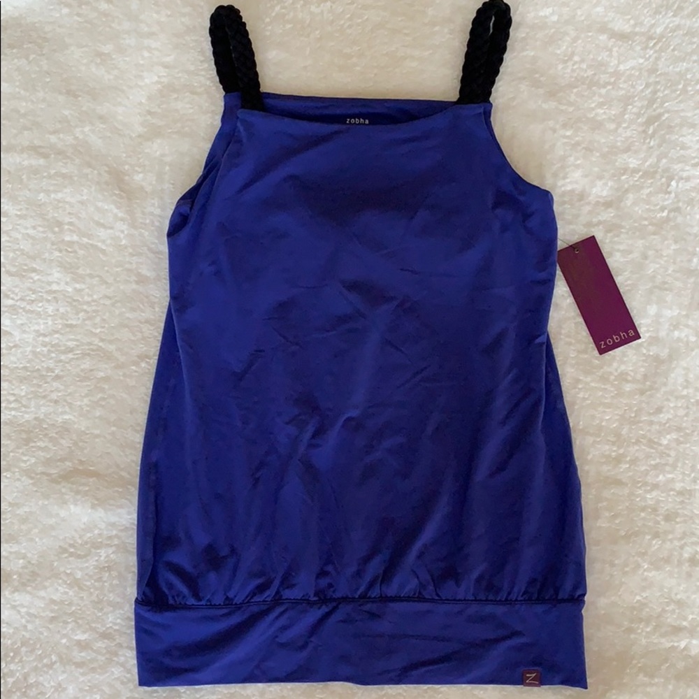 Zobha Braided Low Impact Tank - Royal Blue/Black-M